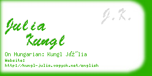 julia kungl business card